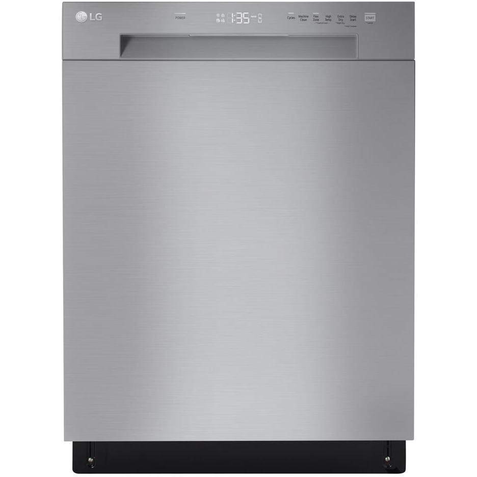 LG 24 inch Full Console Dishwasher with 15 Place Settings, Front Controls - Black