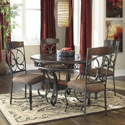 Signature Design by Ashley Round Glambrey Dining Table with Trestle Base ASY1746 IMAGE 4