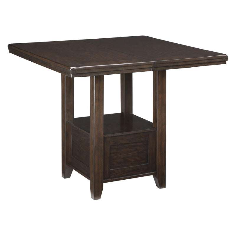 Signature Design by Ashley Haddigan Counter Height Dining Table with Pedestal Base ASY1803 IMAGE 2