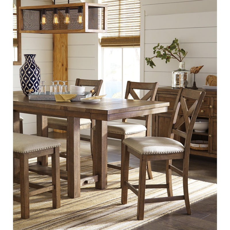 Signature Design by Ashley Moriville Counter Height Dining Table with Pedestal Base ASY5967 IMAGE 6