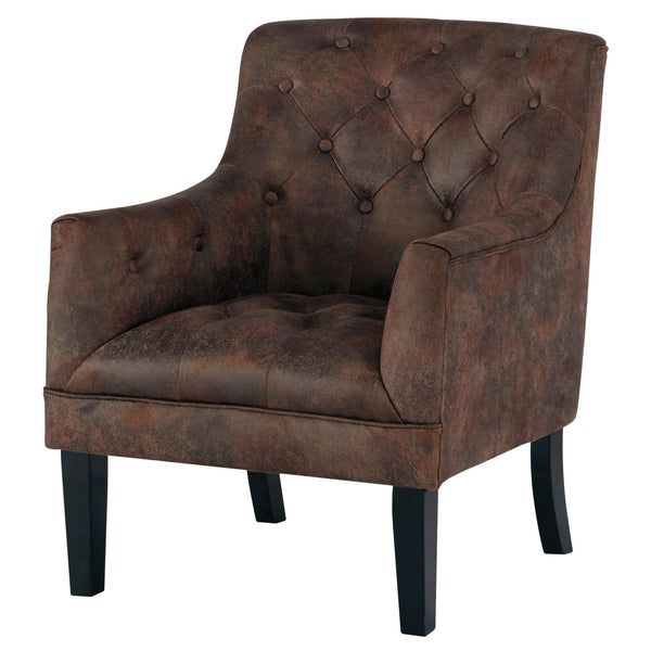 Signature Design by Ashley Drakelle Stationary Leather Look Accent Chair ASY1402 IMAGE 1