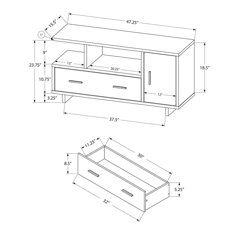 Monarch TV Stand with Cable Management M1226 IMAGE 5