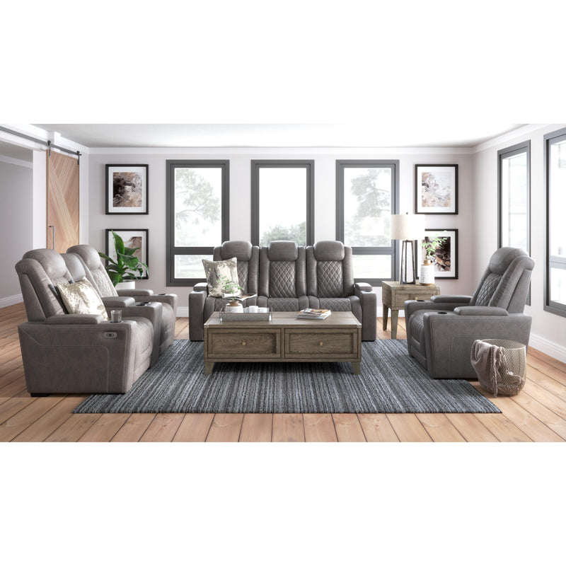 Signature Design by Ashley HyllMont Power Reclining Leather Look Sofa 175720 IMAGE 11