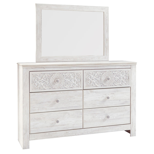 Signature Design by Ashley Paxberry 6-Drawer Dresser with Mirror ASY5762 IMAGE 1