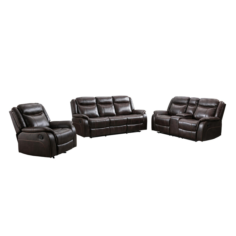 Mazin Furniture Paxton Reclining Leather Look Sofa 177714 IMAGE 3