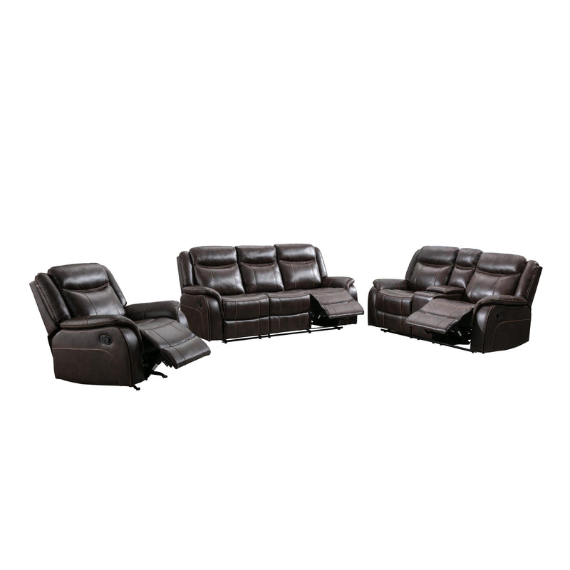 Mazin Furniture Paxton Reclining Leather Look Sofa 177714 IMAGE 4