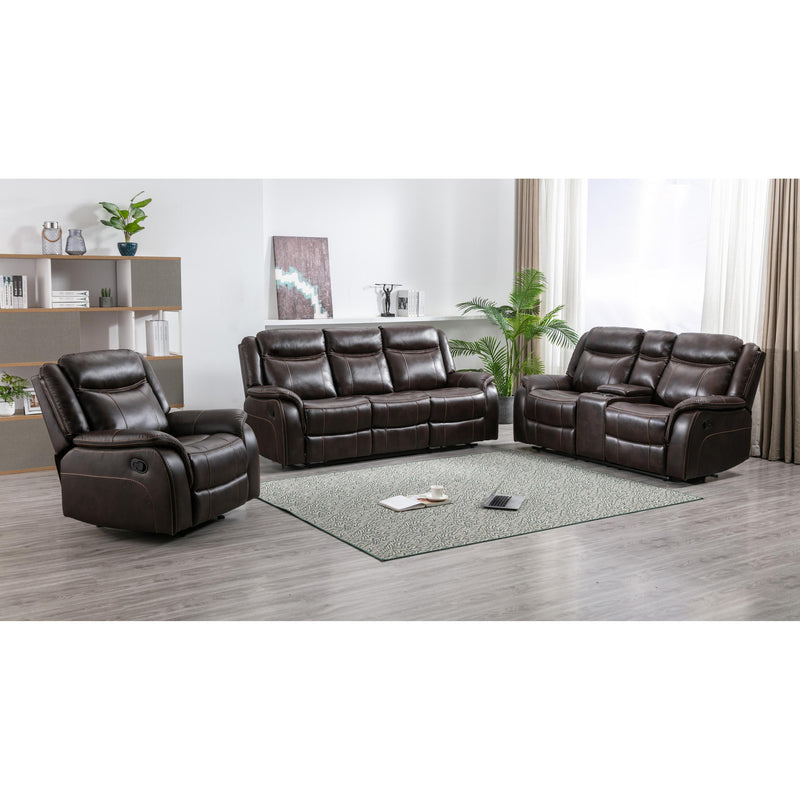 Mazin Furniture Paxton Reclining Leather Look Sofa 177714 IMAGE 5