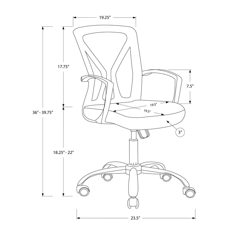 Monarch Office Chairs Office Chairs M1663 IMAGE 5