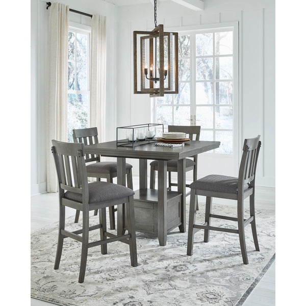  Signature Design by Ashley Hallanden D589D3 5 pc Counter Height Dining Set IMAGE 1