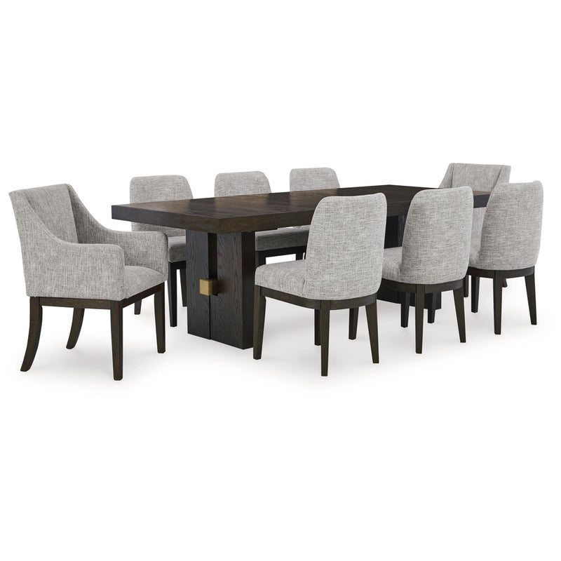  Signature Design by Ashley Burkhaus D984D7 9 pc Dining Set IMAGE 1