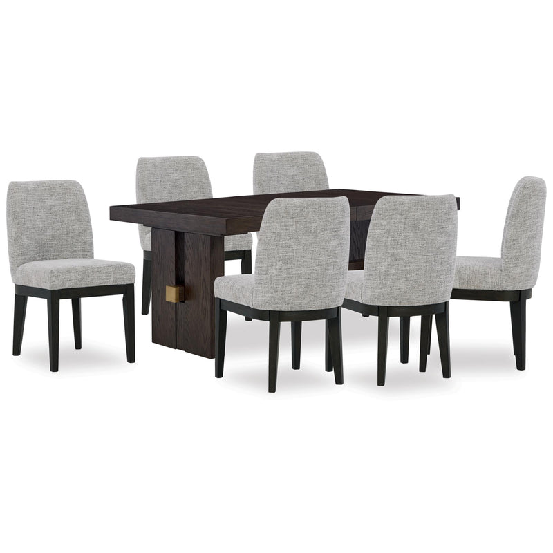  Signature Design by Ashley Burkhaus D984D8 7 pc Dining Set IMAGE 1