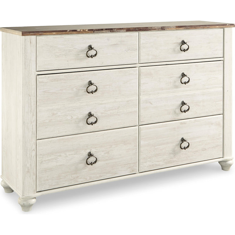  Signature Design by Ashley Willowton B267B57 7 pc Queen Sleigh Bedroom Set IMAGE 3