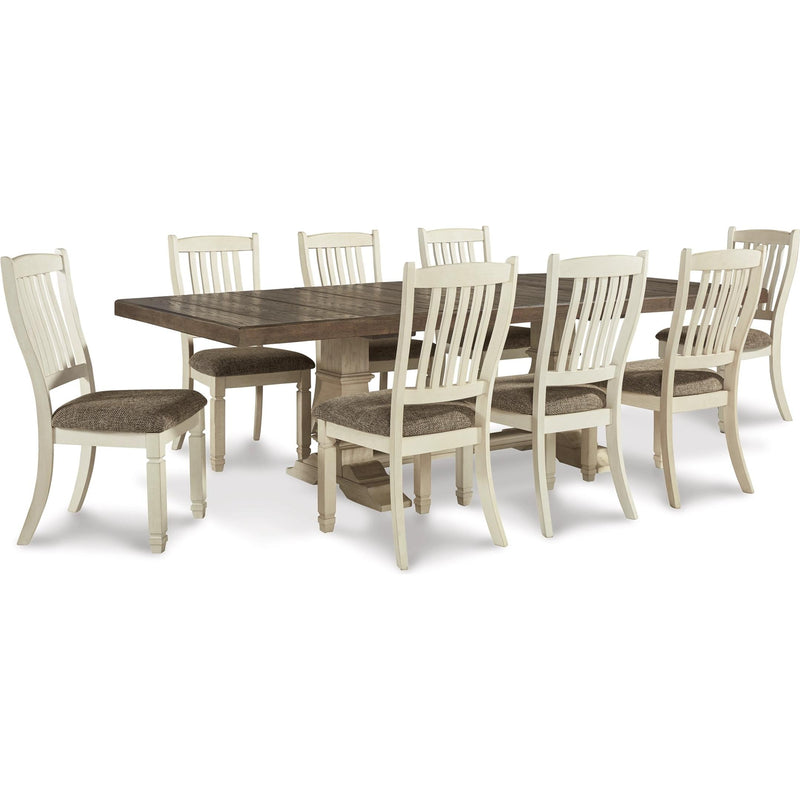  Signature Design by Ashley Bolanburg D647D30 9 pc Dining Set IMAGE 1
