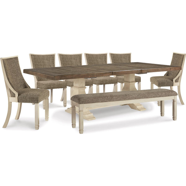  Signature Design by Ashley Bolanburg D647D31 8 pc Dining Set IMAGE 1