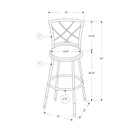  Monarch Pub Height Stool M0031 IMAGE 5