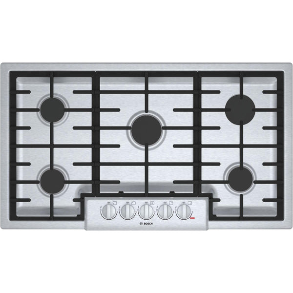 Bosch 36-inch Built-in Gas Cooktop with OptiSim® Burner NGM8656UC IMAGE 1