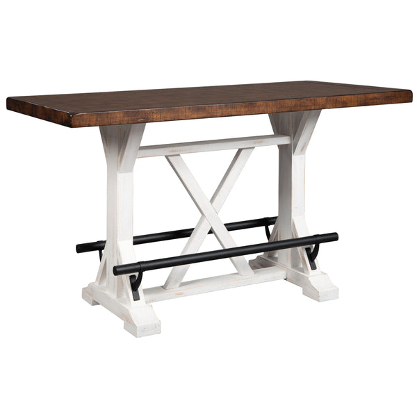  Signature Design by Ashley Valebeck Counter Height Dining Table with Trestle Base D546-13 IMAGE 1