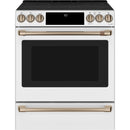 Café 30-inch Slide-in Electric Range with Warming Drawer CCES700P4MW2 - 183418 IMAGE 1