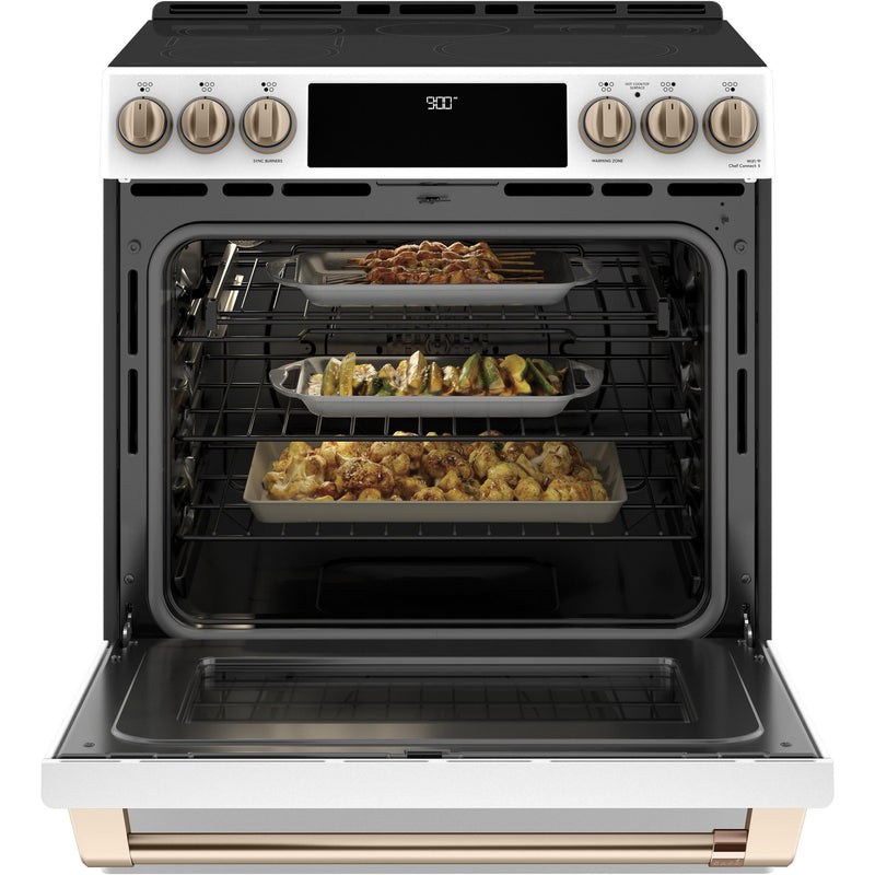 Café 30-inch Slide-in Induction Range with Warming Drawer CCHS900P4MW2 - 181271 IMAGE 5