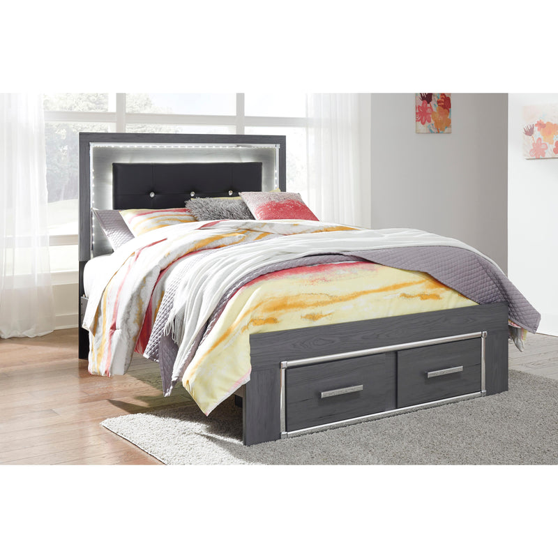 Signature Design by Ashley Lodanna B214B5 Full Panel Bed with 2 Storage Drawers IMAGE 2