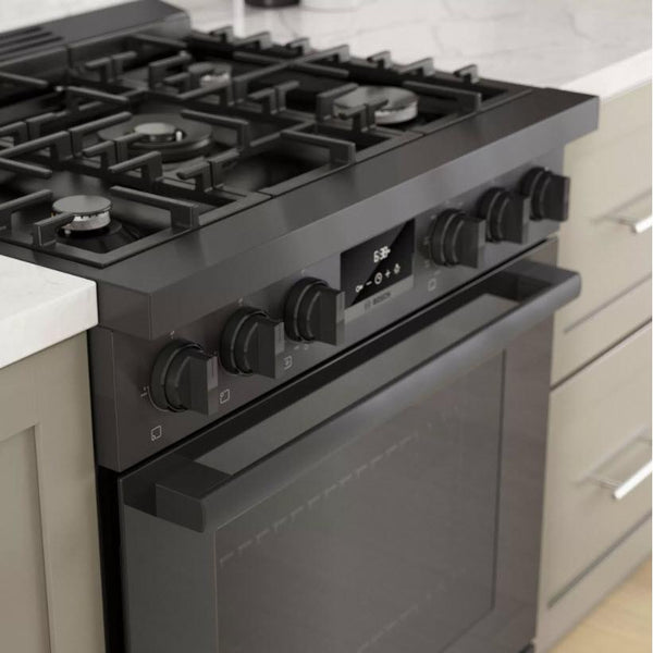 Bosch 30-inch Freestanding Dual Fuel Range with Convection Technology HDS8045C/01 IMAGE 2