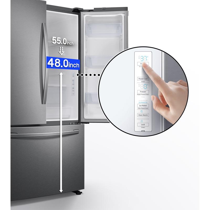 Samsung 36-inch, 28 cu.ft. Freestanding French 3-Door Refrigerator with Internal Water Dispenser RF28T5101SR/AA IMAGE 10