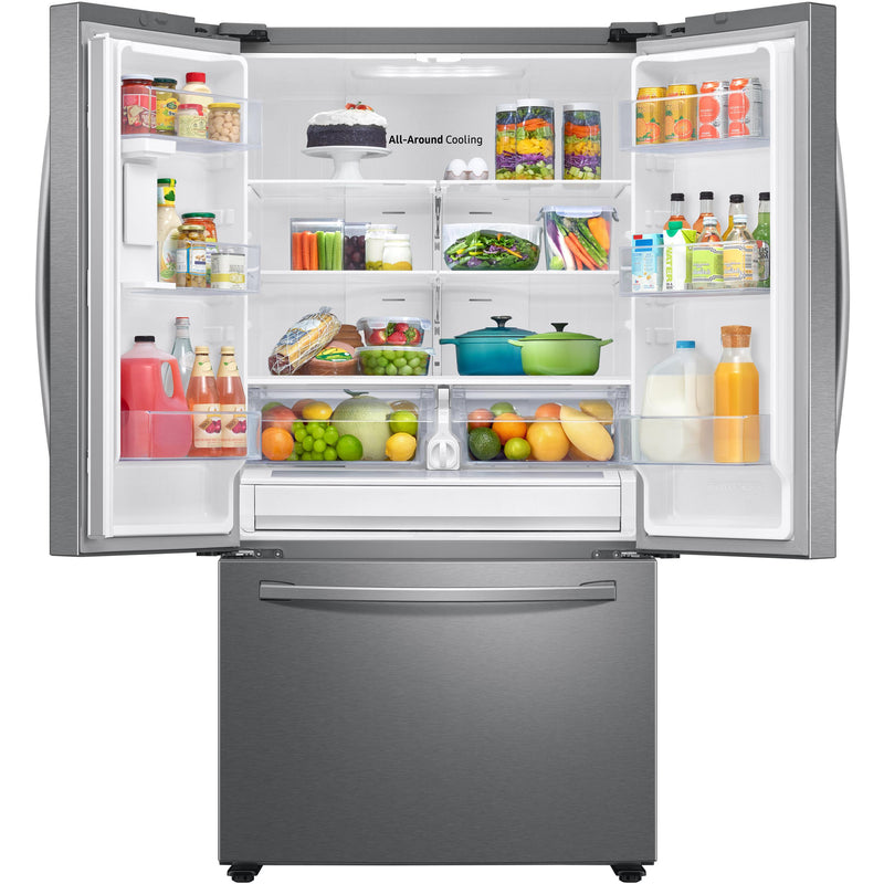 Samsung 36-inch, 28 cu.ft. Freestanding French 3-Door Refrigerator with Internal Water Dispenser RF28T5101SR/AA IMAGE 5