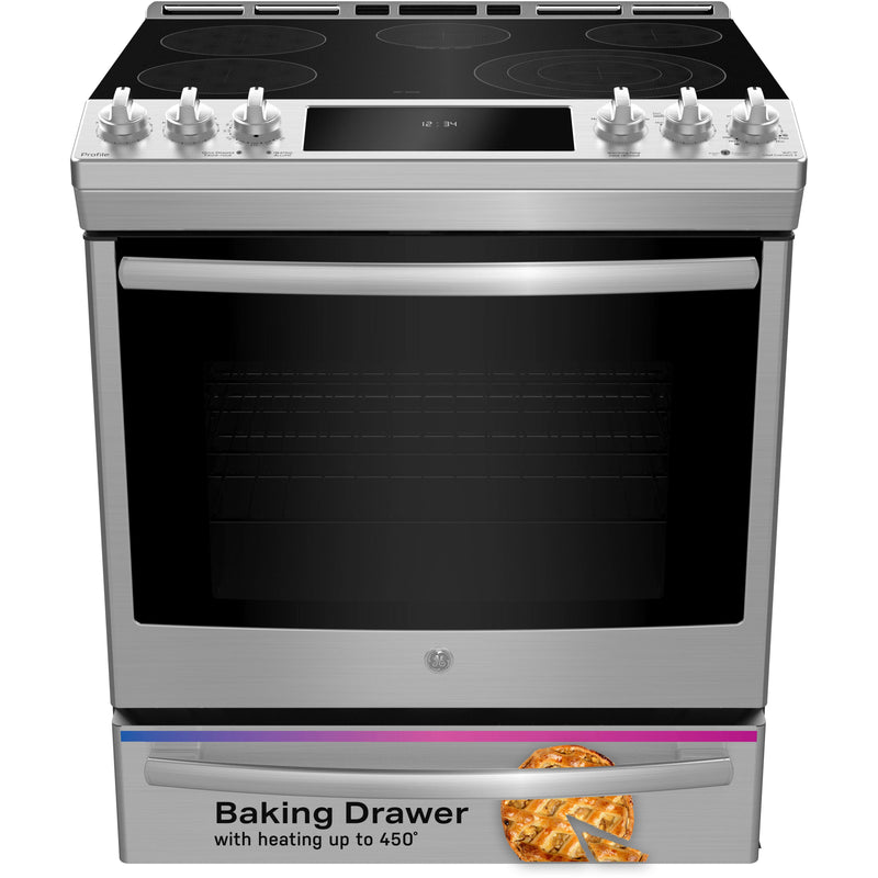 GE Profile 30-inch Slide-in Electric Range with True European Convection Technology PCS940YMFS - 176520 IMAGE 6