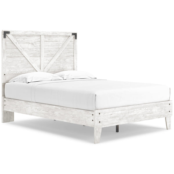 Signature Design by Ashley Shawburn EB4121B2 Full Crossbuck Panel Platform Bed IMAGE 1