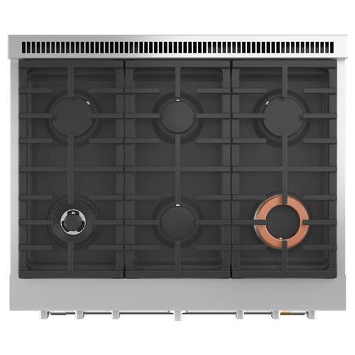 Café 36-inch Freestanding Dual-Fuel Range with 6 Burners C2Y366P2TS1 IMAGE 4