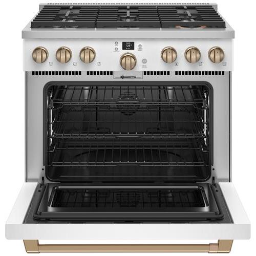 Café 36-inch Freestanding Dual-Fuel Range with 6 Burners C2Y366P4TW2 IMAGE 2