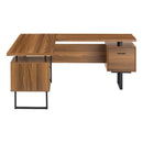 Monarch I 7610 Computer Desk - Walnut/Black Metal IMAGE 3