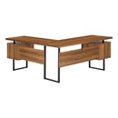  Monarch I 7610 Computer Desk - Walnut/Black Metal IMAGE 4