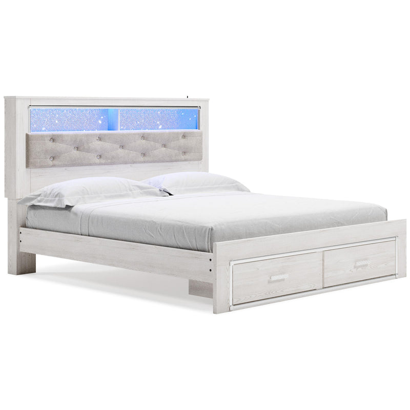 Signature Design by Ashley Altyra B2640B30 King Upholstered Bookcase Bed with Storage IMAGE 1