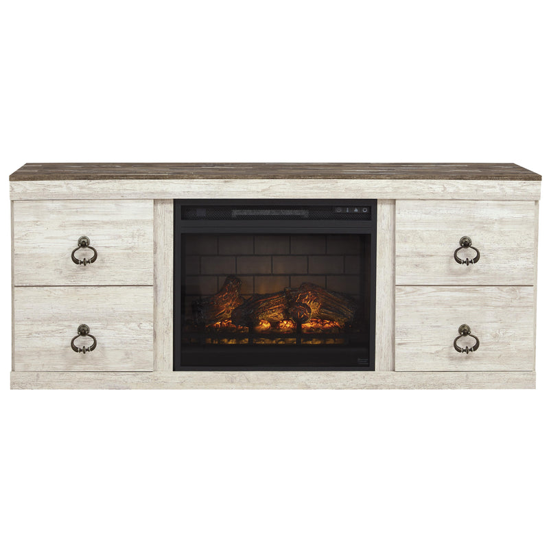 Signature Design by Ashley Willowton EW0267W8 TV Stand with Electric Fireplace IMAGE 2