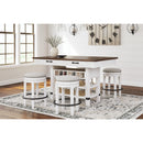  Signature Design by Ashley Valebeck D546-32 Rectangular Dining Room Counter Table IMAGE 9