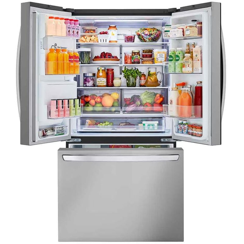 LG 36-inch, 26 cu. ft. Counter-Depth French 3-Door Refrigerator with Dual Ice Makers LRFXC2606S IMAGE 3