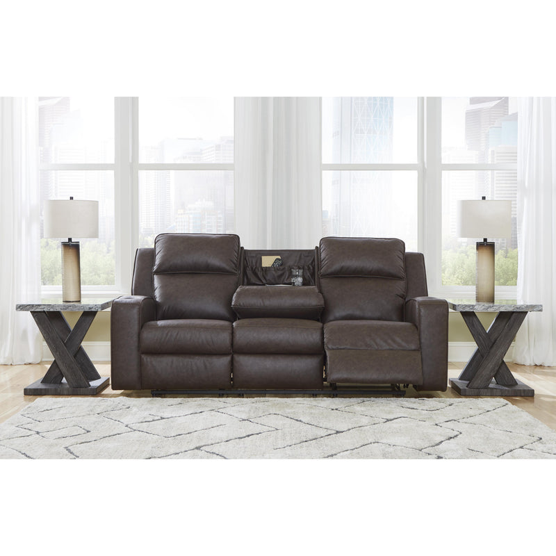 Signature Design by Ashley Lavenhorne 6330689C Reclining Sofa with Drop Down Table IMAGE 7