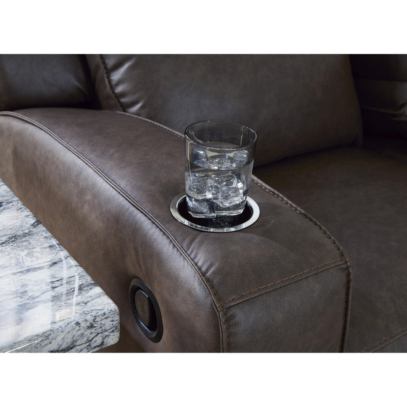 Signature Design by Ashley Lavenhorne 6330689C Reclining Sofa with Drop Down Table IMAGE 8