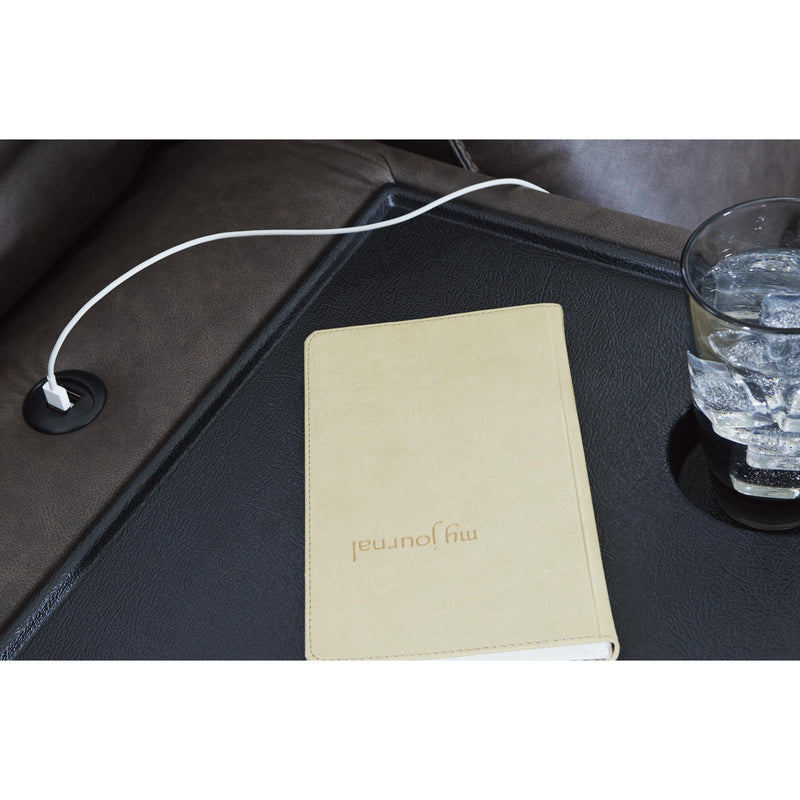 Signature Design by Ashley Lavenhorne 6330689C Reclining Sofa with Drop Down Table IMAGE 9