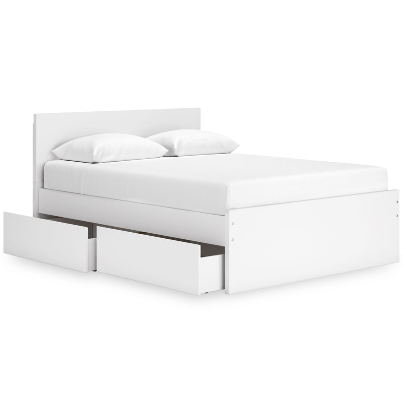 Signature Design by Ashley Onita EB9630B12 Queen Panel Platform Bed with 1 Side Storage IMAGE 2
