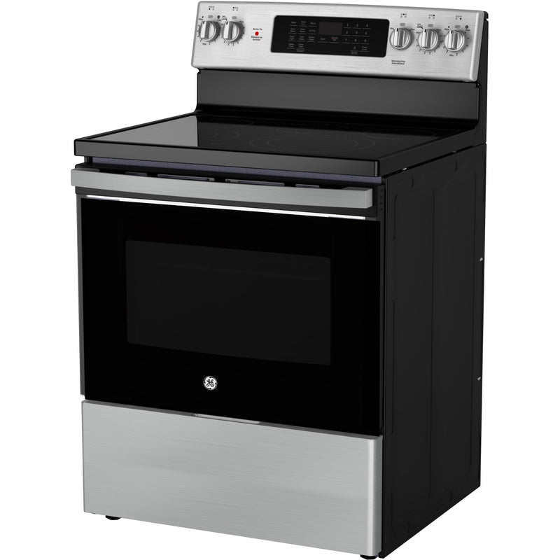 GE 30-inch Freestanding Electric Range with True European Convection Technology JCB840STSS - 182969 IMAGE 5