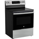 GE 30-inch Freestanding Electric Range with True European Convection Technology JCB840STSS - 182969 IMAGE 6