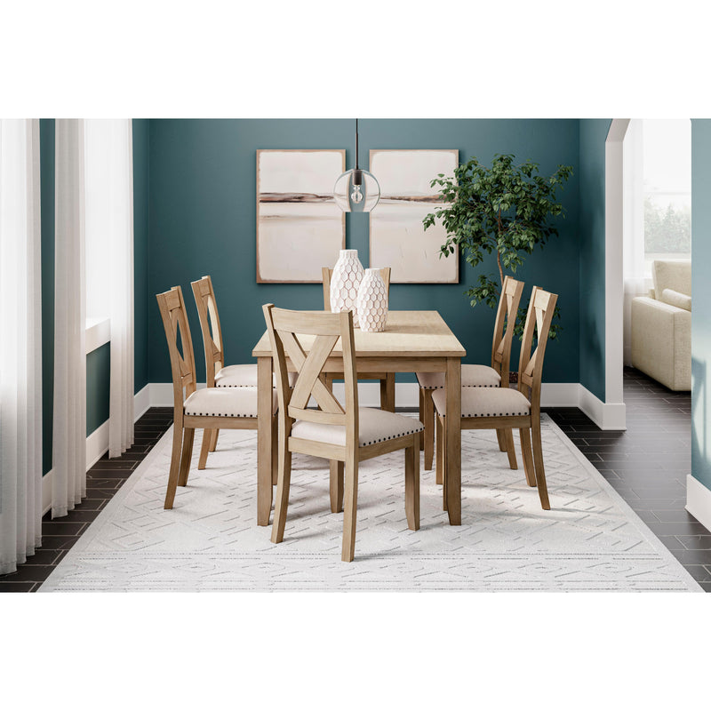  Signature Design by Ashley Sanbriar D393-425 Rectangular Dining Room Table Set IMAGE 2