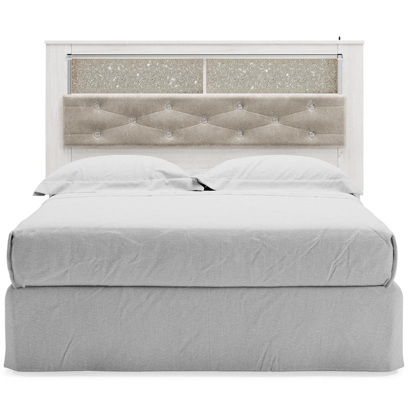 Signature Design by Ashley Altyra B2640-65 Queen Upholstered Panel Bookcase Headboard IMAGE 3