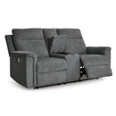  Signature Design by Ashley Barnsana Power Reclining Fabric Loveseat with Console 181476 IMAGE 2