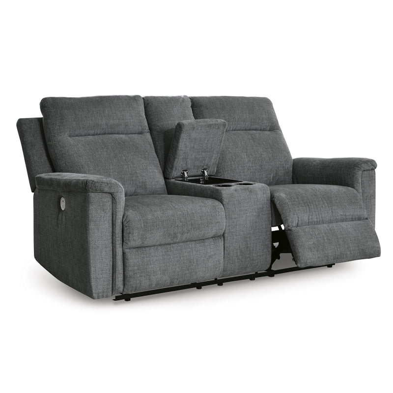  Signature Design by Ashley Barnsana Power Reclining Fabric Loveseat with Console 181476 IMAGE 2