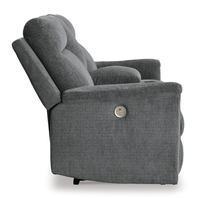  Signature Design by Ashley Barnsana Power Reclining Fabric Loveseat with Console 181476 IMAGE 4
