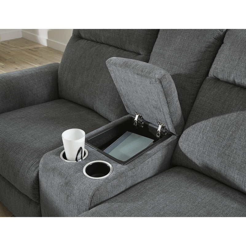  Signature Design by Ashley Barnsana Power Reclining Fabric Loveseat with Console 181476 IMAGE 7
