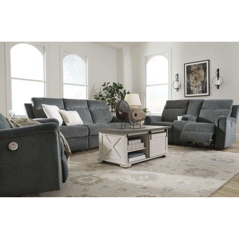  Signature Design by Ashley Barnsana Power Reclining Fabric Loveseat with Console 181476 IMAGE 9